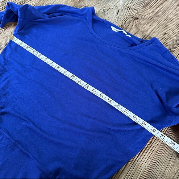 Athleta Womens Solstice Ruched Cowl Neck  Dress Sz M Modal Wool Stretch Sapphire - Picture 7 of 11